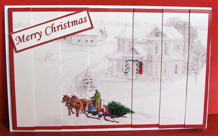 Taking Home the Christmas Tree Side Stacker by Christine Pagan