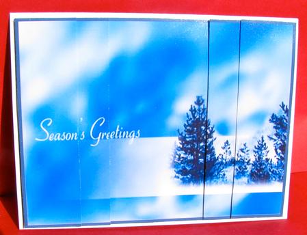 Blue Fir Trees and Snow by Christine Pagan