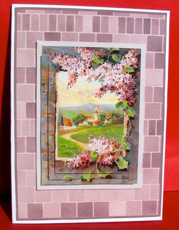 Country Lane with Views of a Village by Christine Pagan
