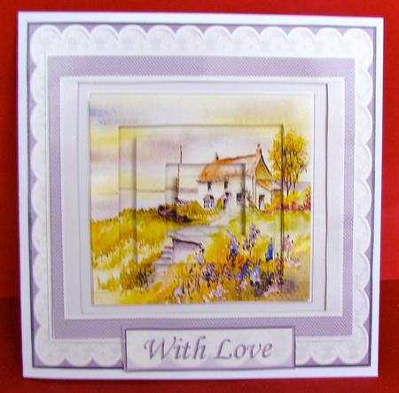 Seaside Cottage Concentric Pyramid Panel by Christine Pagan