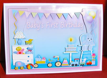 Baby's First Birthday Decoupage by Christine Pagan