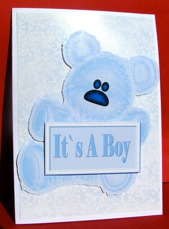 Its a Boy New Baby Card by Christine Pagan