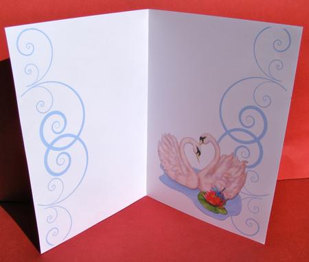 Insert with Flourish and Swans by Christine Pagan