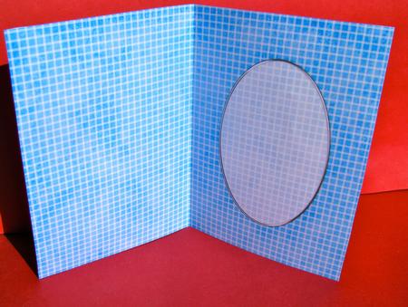 Men's Grunge Grid A5 Card Front or Insert by Christine Pagan