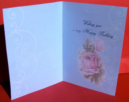 Wishing You a Happy Birthday Insert with Roses by Christine Pagan