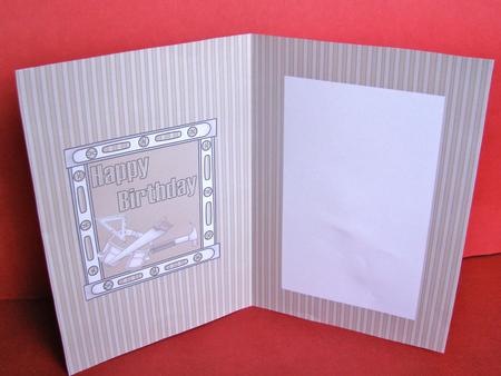 Male Birthday DIY Tool Card Insert by Christine Pagan