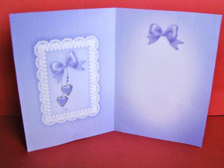 Greetings, Lace and Pearls Matching Insert A5 Portrait by Christine Pagan