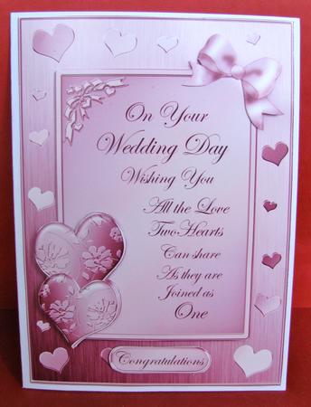 Elegant Romance Wedding Quick Card with 3D Decoupage by Christine Pagan