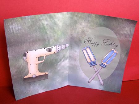 Insert Happy Birthday Hand Tools by Christine Pagan