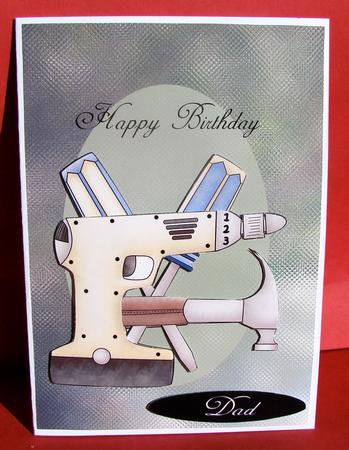 A Man and His Tools Happy Birthday Dad and Grandpa by Christine Pagan