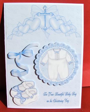 Baby Boy Christening 7x5 by Christine Pagan