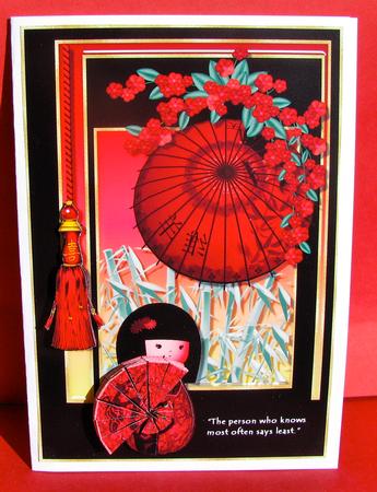 Oriental Themed Card Topper by Christine Pagan