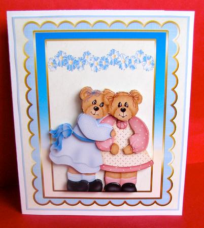 Friends Together Card Front by Christine Pagan