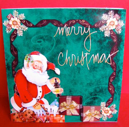 Santa Christmas Card by Christine Pagan