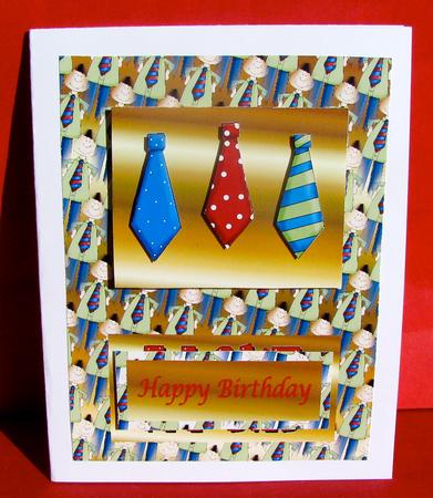 Dads Tie Quick Card by Christine Pagan