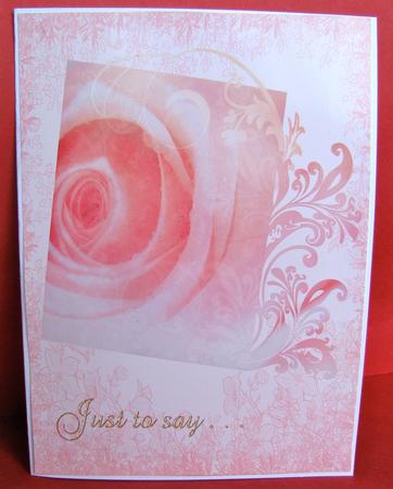 Shabby Chic Rose Quick Make Card #1 by Christine Pagan