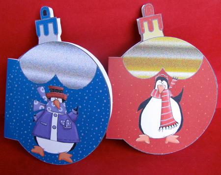 Penquin Bauble Cards by Christine Pagan