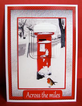Christmas Postbox in the Snow by Christine Pagan