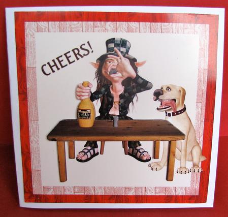 Drinking Man with Dog by Christine Pagan