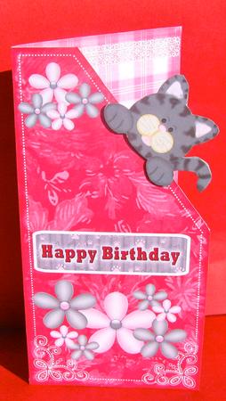 Grey Kitty Birthday by Christine Pagan