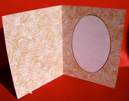 A5 Pretty Rose Swirls Card Front or Insert by Christine Pagan