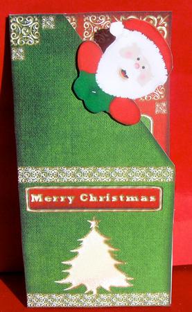Peeking Santa Christmas by Christine Pagan