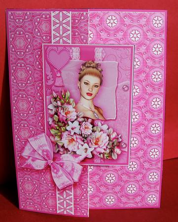 Rosalea Cameo Fold Back Birthday Card by Christine Pagan