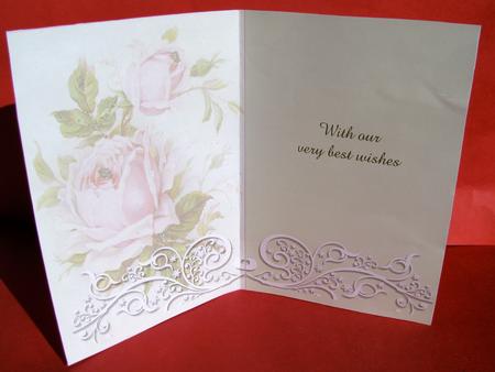 Insert for Pink Rose Vintage with Our Very Best Wishes by Christine Pagan
