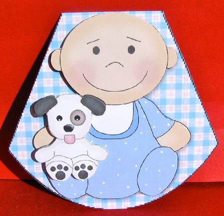 Baby Boy Wobble Card by Christine Pagan