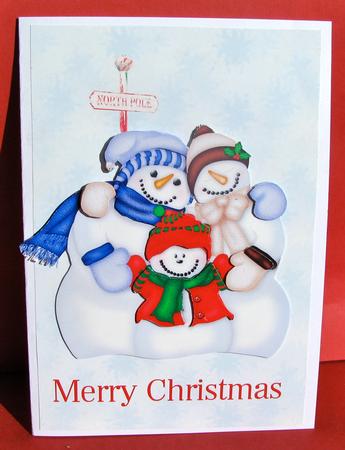Snow Family Hugs by Christine Pagan