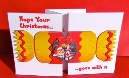 Christmas Cracker Double Gatefold Card by Christine Pagan