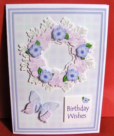 Decoupage Delight - Flowers and Butterfly in Blue by Christine Pagan