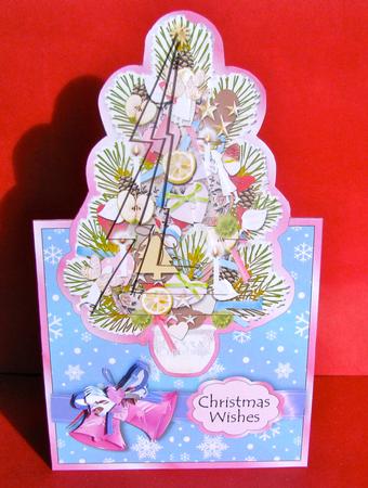 Christmas Goodies Tree - Vertical Foldback Card by Christine Pagan