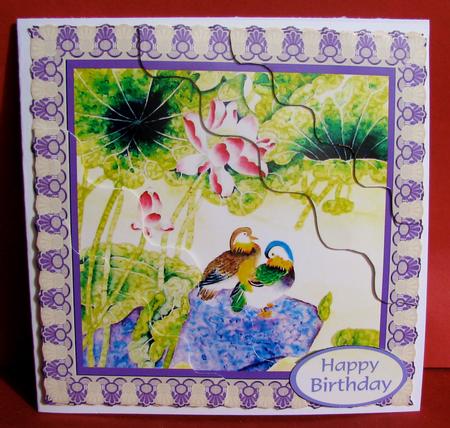 Oriental Birds - Wavy Corner Stacker by Christine Pagan