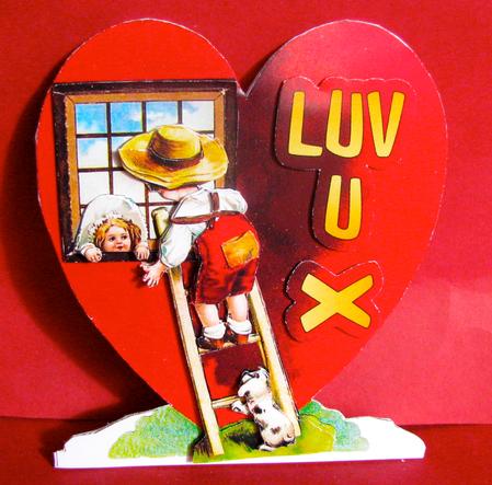 Luv U x Valentine Heart - Folded Card by Christine Pagan