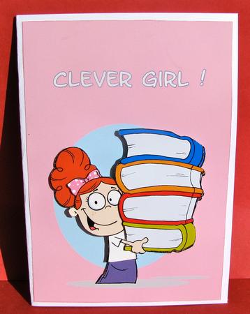 Clever Girl Quick Card by Christine Pagan