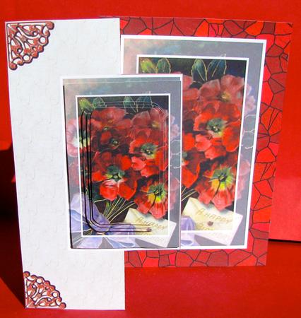Geranium Rose Birthday Greetings by Christine Pagan