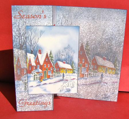 Walk in the Snow - Fold Back Card by Christine Pagan