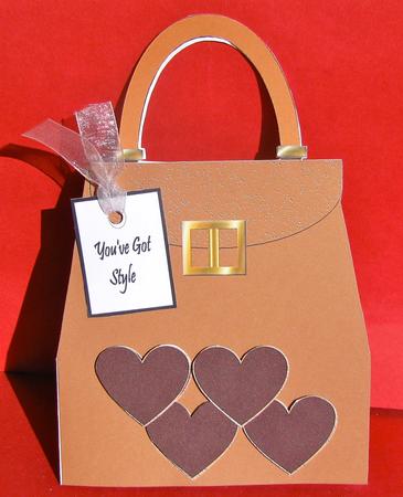 Leather and Hearts Handbag Card by Christine Pagan