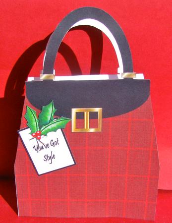 Red Tartan Handbag by Christine Pagan