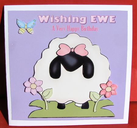 Wishing Ewe - a Very Happy Birthday by Christine Pagan