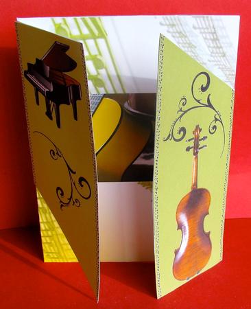 Music Tri Shutter Card by Christine Pagan