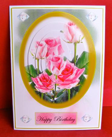 For a Special Day Pink Roses Gem Corners Happy Birthday Bla by Christine Pagan