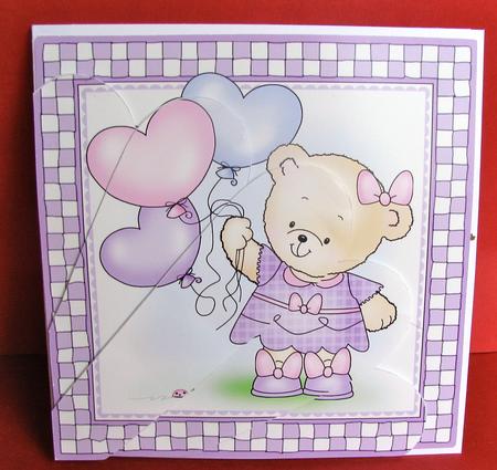 Rosie's Balloons Quick Card with Fan Pyramage Topper by Christine Pagan