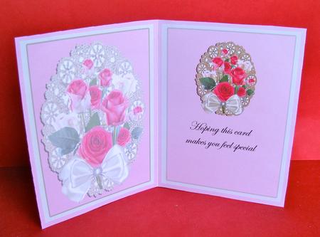 Insert for Special Pink Roses Cards Hoping This Card Makes Y by Christine Pagan