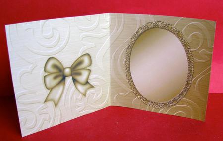 Elegant Metallic Greetings Matching Insert Square Portrait by Christine Pagan