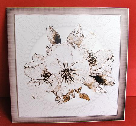 Posy and Pearls Cut and Fold Card by Christine Pagan
