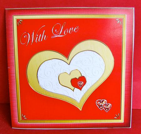 Elegant Hearts Cut and Fold Card by Christine Pagan