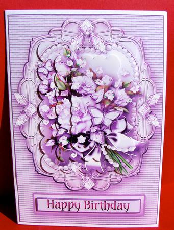 Vintage Lilac Roses Bouquet in a Frame Pyramage by Christine Pagan