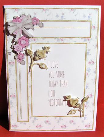 Love You More Card Topper by Christine Pagan